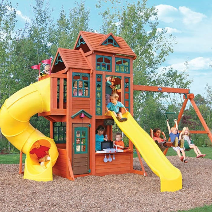Canyon Ridge Wooden Swing Set 1